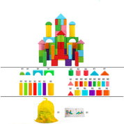 Blocos de Construção de Madeira Educativos - Explore a Criatividade