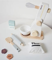 Cozinha de madeira fingir jogar brinquedo simulação máquina café de madeira torradeira misturador alimentos do bebê aprendizagem precoce brinquedos educativos