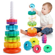 Torre de Empilhamento Arco-Íris para Bebês
