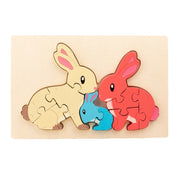 Enigma animal madeira para pai e filho, jogo educativo do bebê