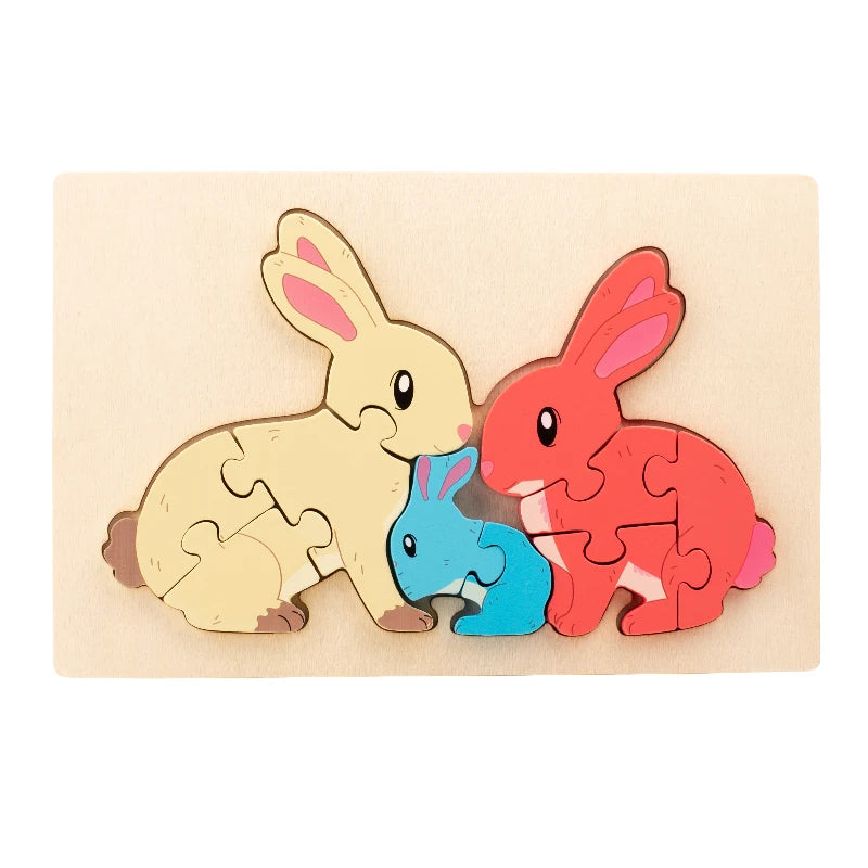 Enigma animal madeira para pai e filho, jogo educativo do bebê