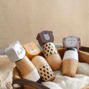 Montessori brinquedos para bebês de madeira dos desenhos animados animal quebra-cabeça brinquedo educação do bebê jogo de quebra-cabeça recém-nascido mão e pé exercício brinquedo