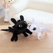 Dragão de Pelúcia Branco e Preto