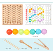 Grânulos de madeira jogo montessori educacional cedo aprender crianças clipe bola quebra-cabeça pré-escolar criança brinquedos crianças para crianças presentes