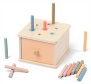 Caixa permanente de objeto de bebê montessori, brinquedo de madeira, forma de classificação de cores, caixa de correspondência, bola de moeda, caixa sensorial, habilidades motoras finas para