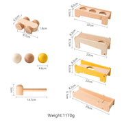 Brinquedo De Montagem De Pista De Madeira, Brinquedos Montessori, Carrinho De Madeira, Forma De Bebê, Treinamento De Tapping, Mão E Pé, Blocos De Construção