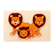 Enigma animal madeira para pai e filho, jogo educativo do bebê
