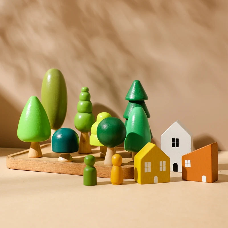 Quebra-cabeças jogo educativo montessori bebê feixe de equilíbrio jogo brinquedos para crianças estilo nórdico blocos de construção de madeira brinquedos para crianças