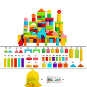 Blocos de Construção de Madeira Educativos - Explore a Criatividade