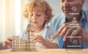 Quebra-Cabeça 3D de Madeira Modelos Torres Famosas