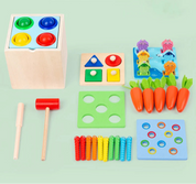 Brinquedos montessori de madeira, kit de jogo, objeto, caixa de permanência, moeda, cenoura, criança, desenvolvimento precoce, forma classificador, bola, brinquedos para idade