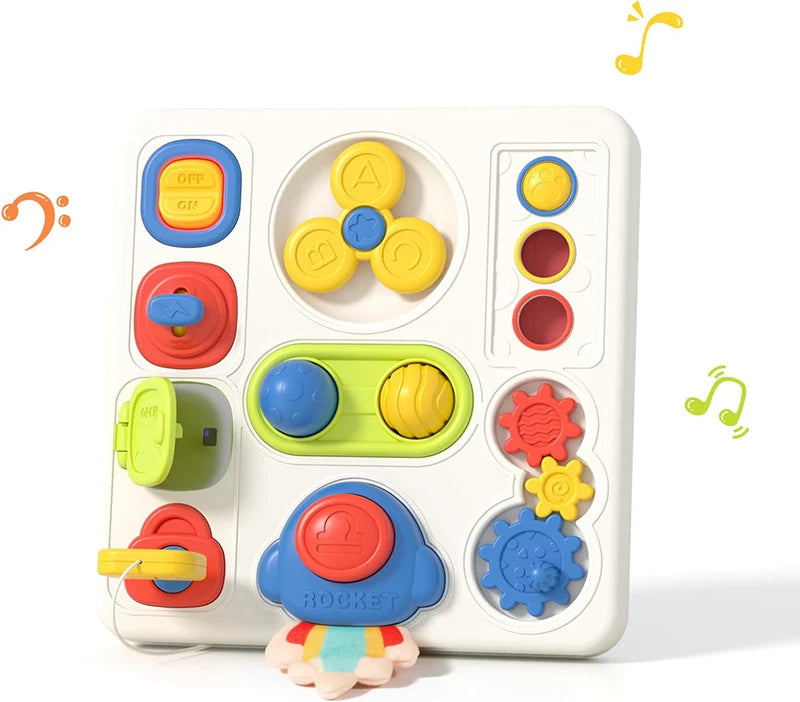 Montessori sensorial placa interruptores de luz brinquedos tomar exercício bebê mão-cérebro desenvolvimento brinquedos portátil bebê sair tirar um ônibus brinquedos