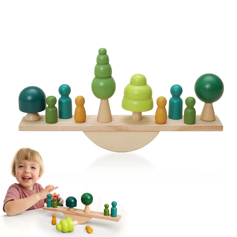 Quebra-cabeças jogo educativo montessori bebê feixe de equilíbrio jogo brinquedos para crianças estilo nórdico blocos de construção de madeira brinquedos para crianças