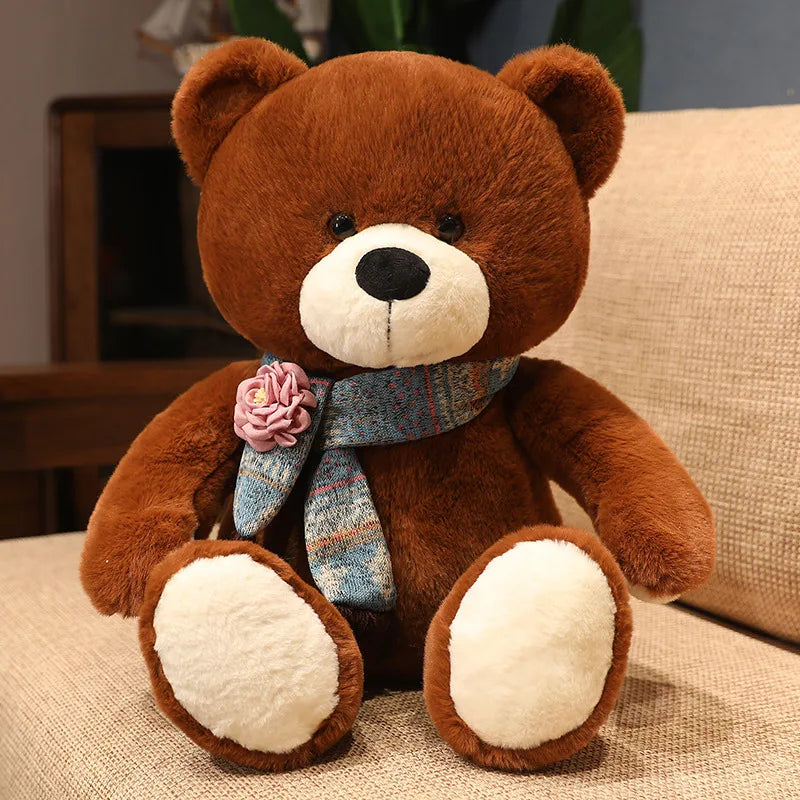 Urso de Pelúcia Clássico Macio com Laço - 35 a 60 cm