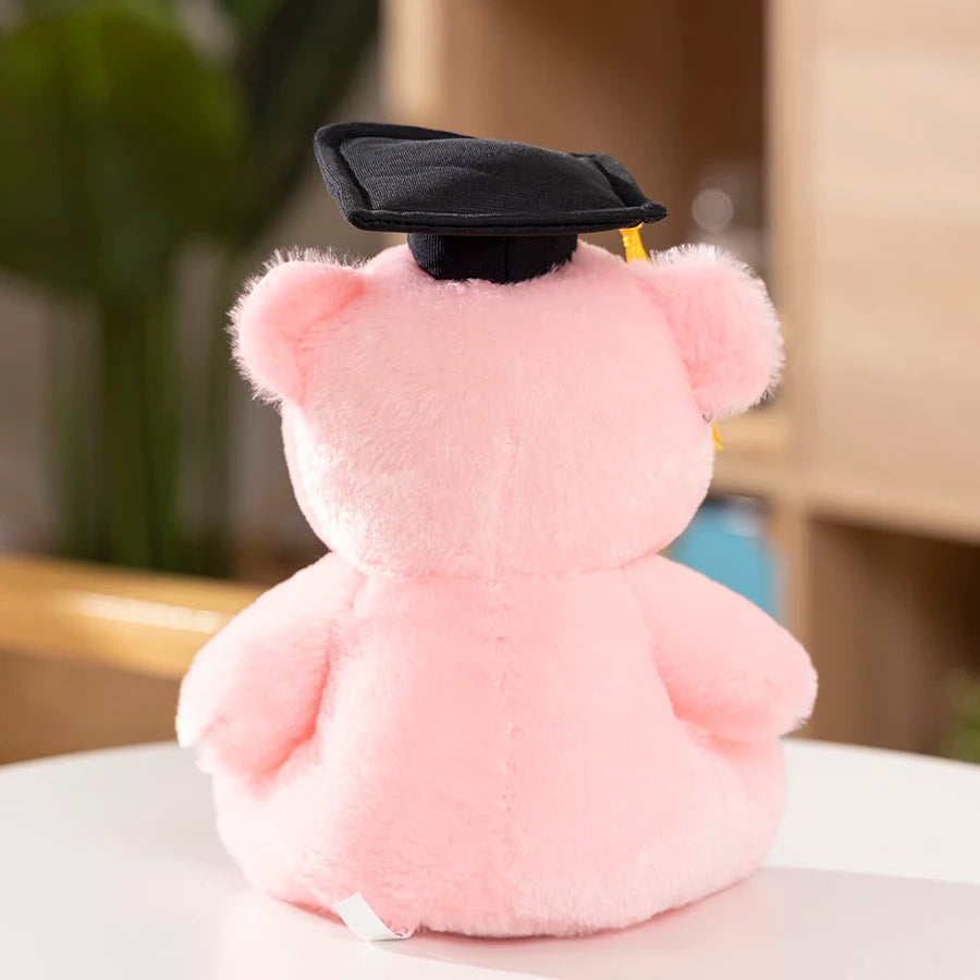 1 peça 23cm urso de formatura brinquedo de pelúcia bonito urso de pelúcia boneca macia meninos meninas estudantes presente de formatura