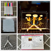 Prancheta de Desenho LED Acrílica Regravável para Crianças