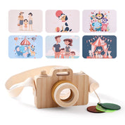 Bebê moda caleidoscópio brinquedos de madeira colorida câmera crianças de madeira montessori brinquedo aprendizagem precoce jogo educativo presentes