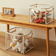 Cesta Transparente para Organização de Brinquedos