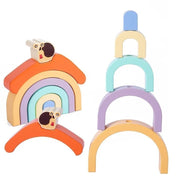 Brinquedo de madeira do carro do caracol para crianças, Jogos Montessori, Desenhos Animados, Educação, Arco-íris, Bebê