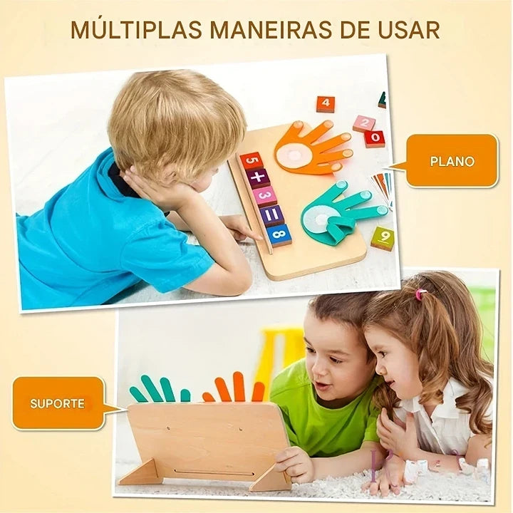 Brinquedo Educativo Montessori de Aritmética em Madeira