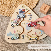 Placa Labirinto de Madeira Montessori para Bebês