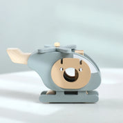 Helicóptero de Brinquedo Montessori de Madeira