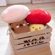 Bonito Kawaii Plush Toy para Decoração de Casa, Almofada Recheada, Cogumelo, Capivara, Pato, Gato, Soft Fill, Presente de Aniversário, Feriado, 32cm