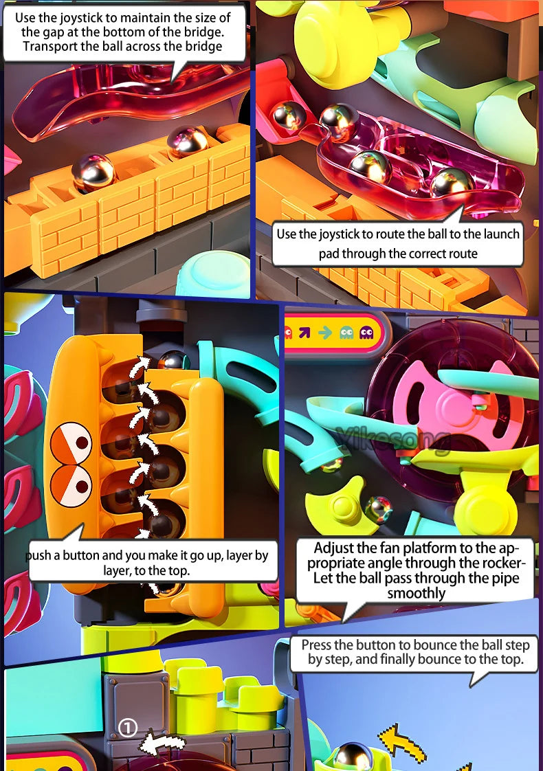 Brinquedo educacional montessori, pista multicamadas, jogo de aventura, trilho, bola de rolamento, modelo interativo, cérebro para crianças