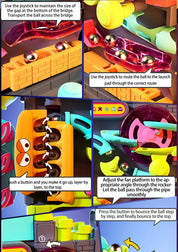 Brinquedo educacional montessori, pista multicamadas, jogo de aventura, trilho, bola de rolamento, modelo interativo, cérebro para crianças