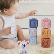 Blocos de Silicone Montessori para Bebês