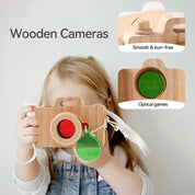 Bebê moda caleidoscópio brinquedos de madeira colorida câmera crianças de madeira montessori brinquedo aprendizagem precoce jogo educativo presentes