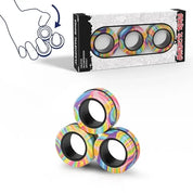 Anéis Magnéticos Fidget - Alívio de Estresse e Ansiedade (3 Peças)