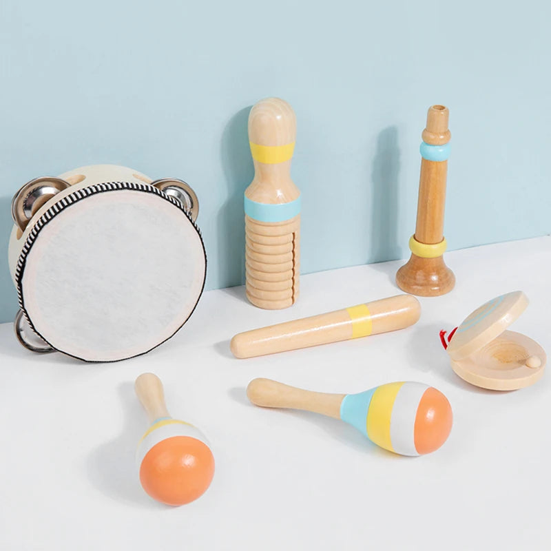 Conjunto Musical Montessori em Madeira para Crianças