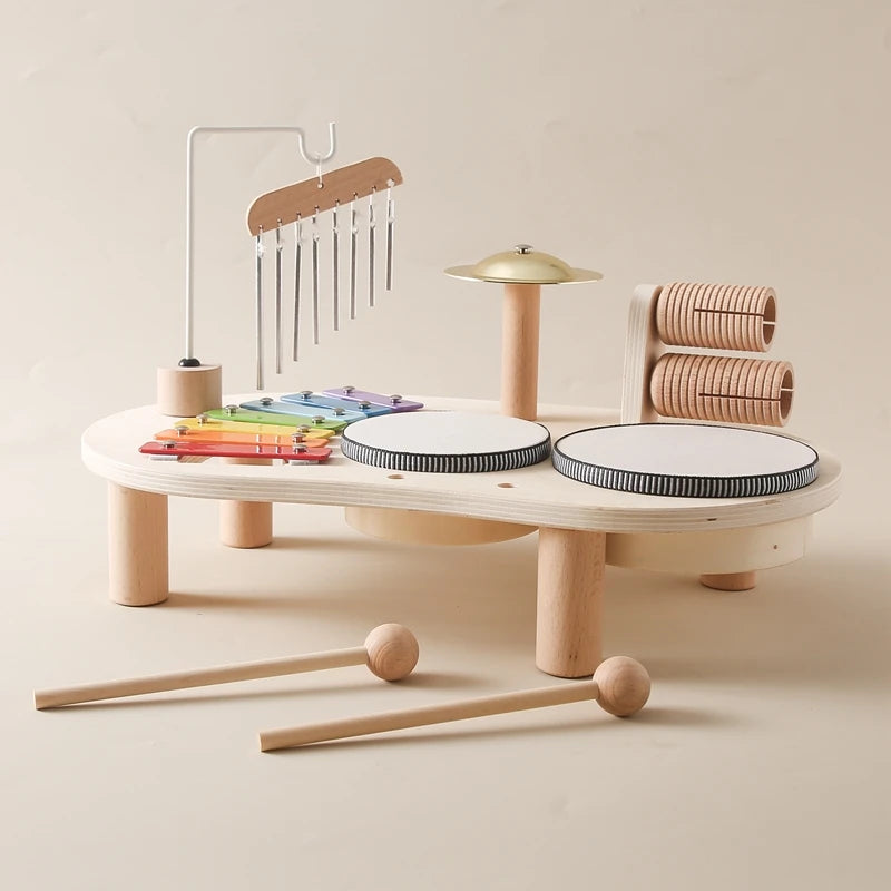 Instrumentos Musicais Montessori de Madeira para Crianças