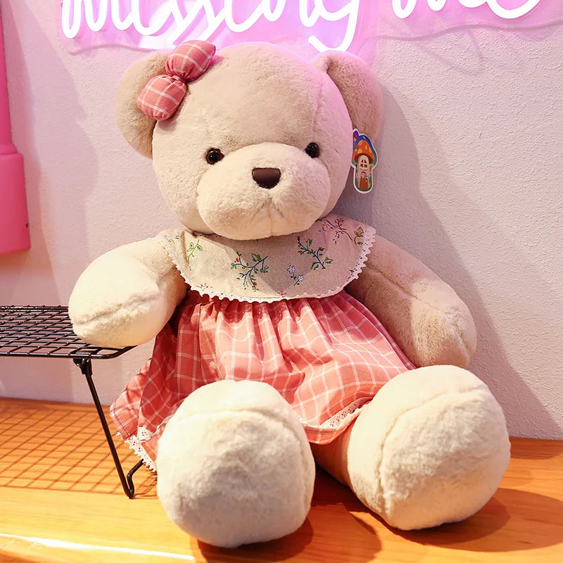 80cm bonito macio fresco casal urso brinquedos de pelúcia kawaii presente de natal travesseiro crianças brinquedos de pelúcia decoração do quarto ponto urso de pelúcia