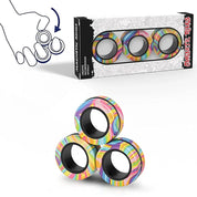 Anéis Magnéticos Fidget - Alívio de Estresse e Ansiedade (3 Peças)