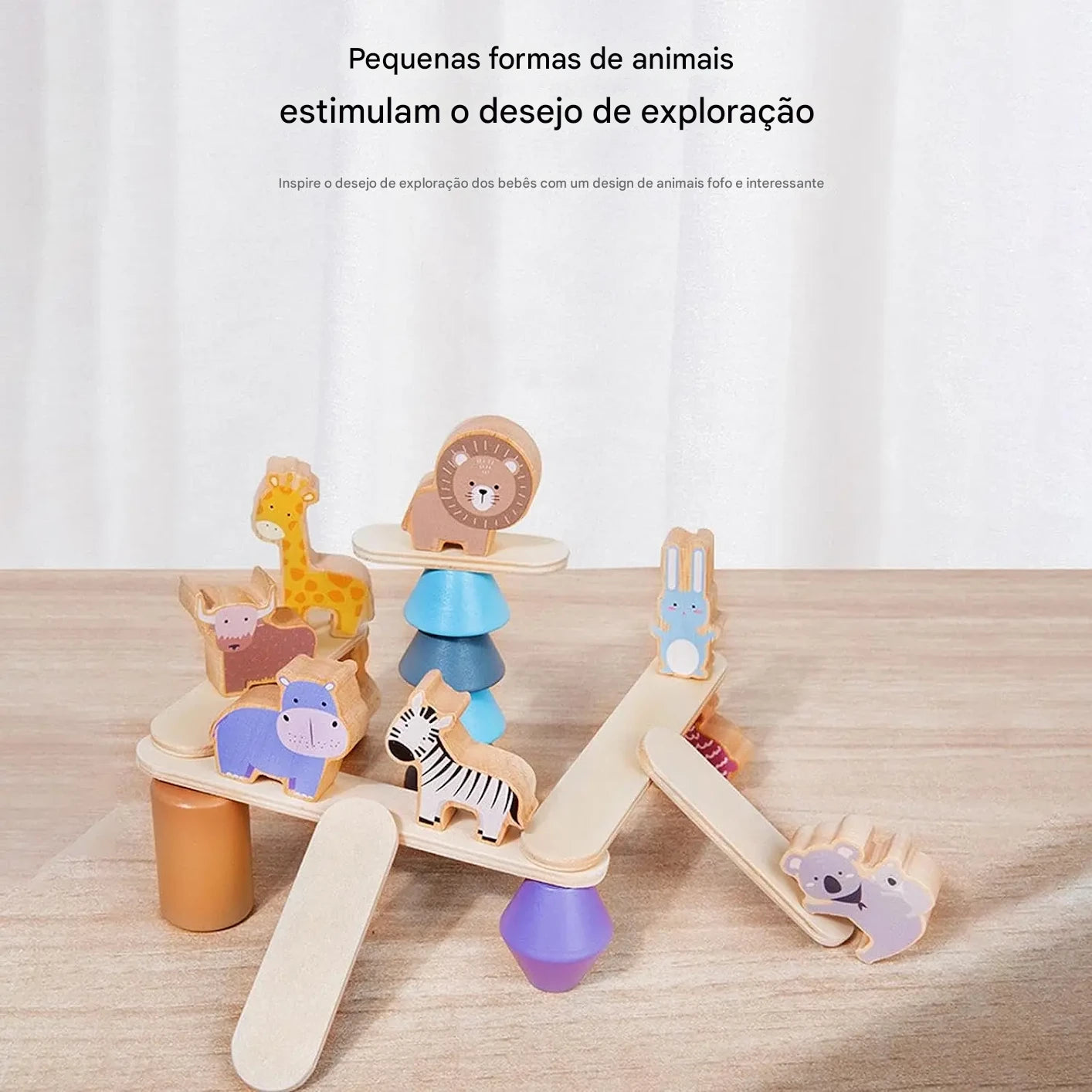 Brinquedo de Equilíbrio Montessori de Madeira para Crianças