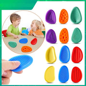 Conjunto Sensorial de Pedras de Silicone para Crianças - Alívio e Concentração