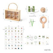 Kdis Outdoor Exploration Set Insects Plants Observation Box Wooden Cognitive Magnifying Glass Natural Forest Adventure Toys Gift