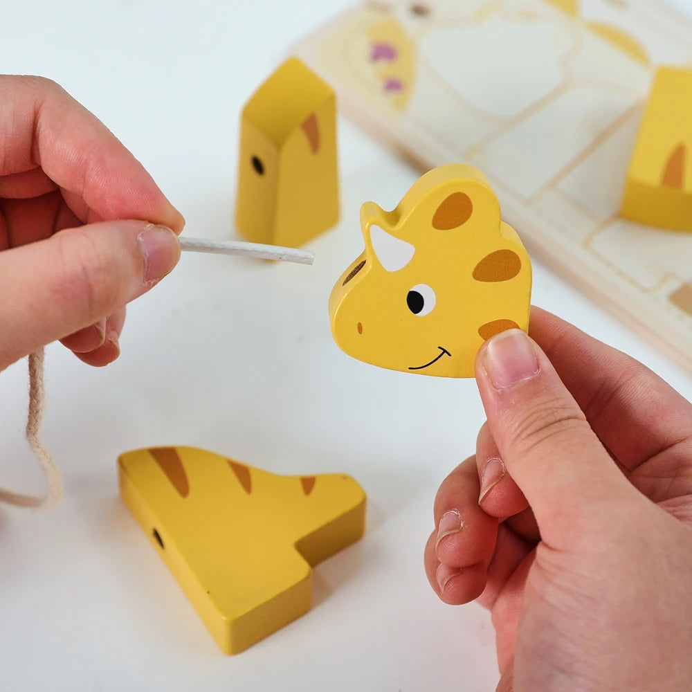 Brinquedo Montessori de Dinossauro em Madeira