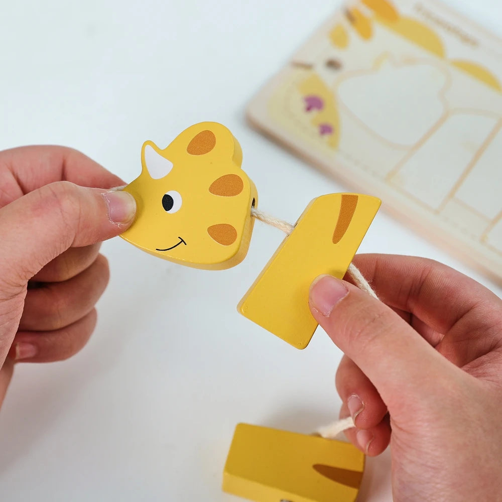 Brinquedo Montessori de Dinossauro em Madeira