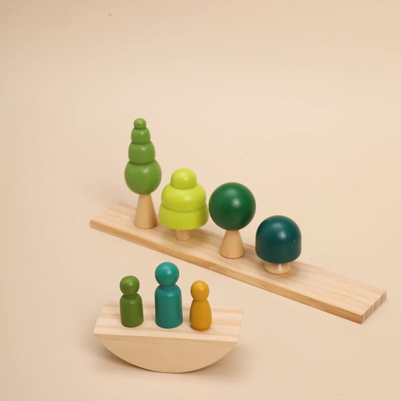 Quebra-cabeças jogo educativo montessori bebê feixe de equilíbrio jogo brinquedos para crianças estilo nórdico blocos de construção de madeira brinquedos para crianças