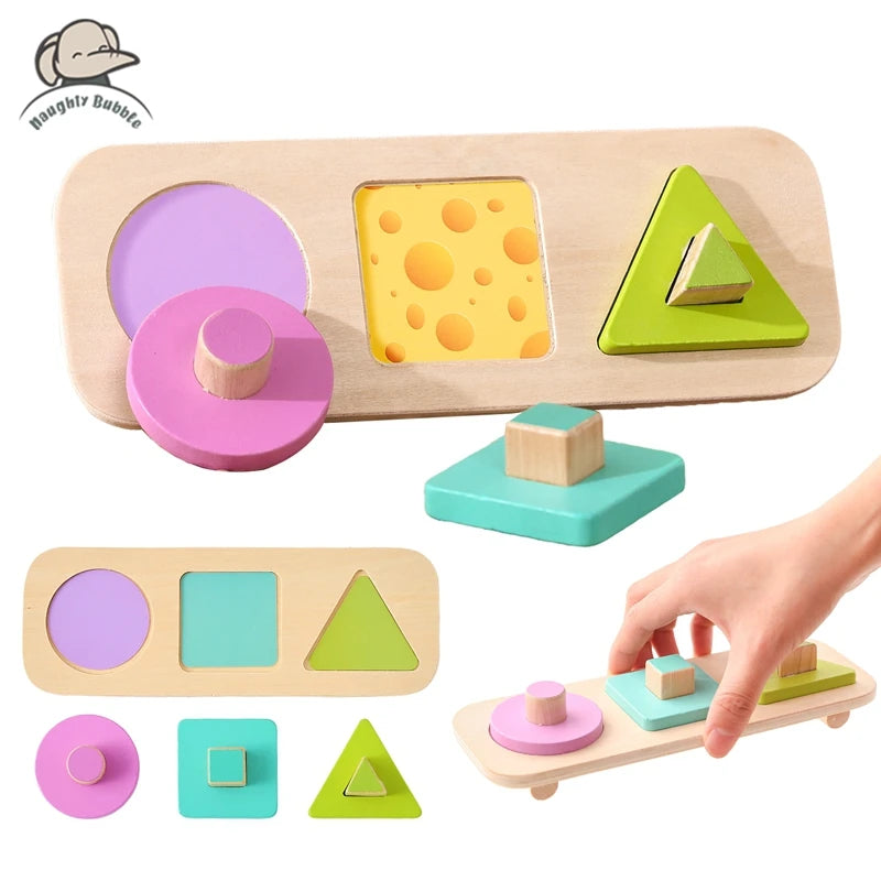 Montessori brinquedos para bebês de madeira dos desenhos animados frutas agarrando placa forma cor frutas cognição brinquedo do bebê educação precoce jogo puzzle