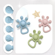 Mordedor Silicone Palm Chocalho para Bebês