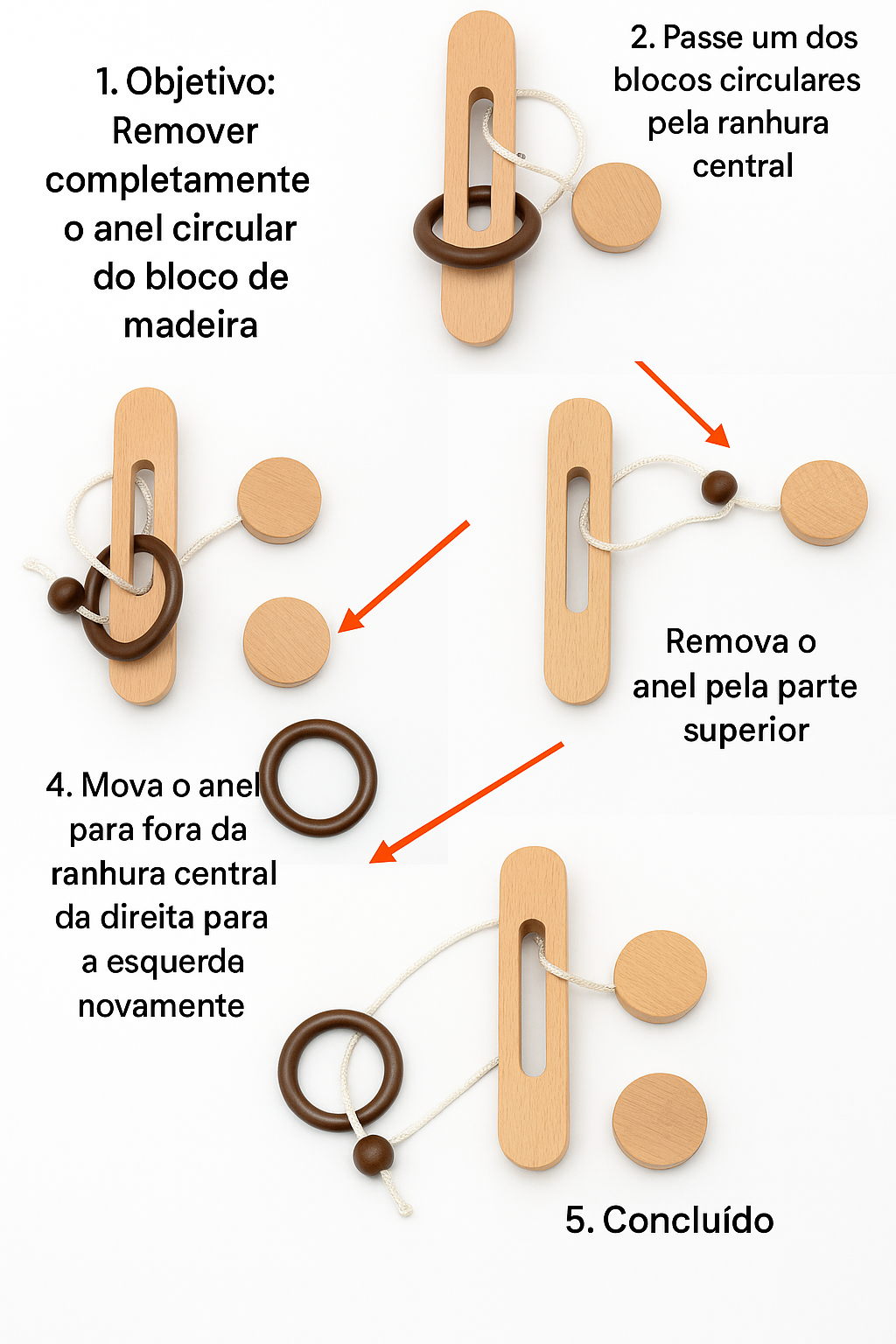Brinquedo de Inteligência de Madeira