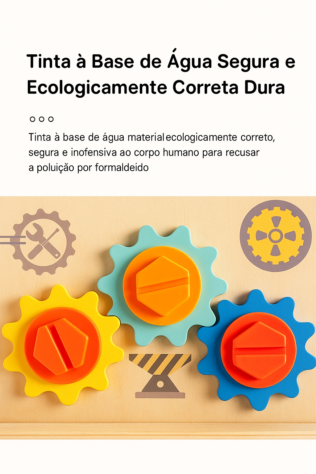 Caixa de Ferramentas Montessori de Madeira para Crianças