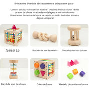 Cubo Sensorial Montessori Desenvolvimento Motor e Cognitivo