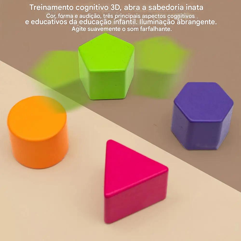 Cubo Sensorial Montessori Desenvolvimento Motor e Cognitivo