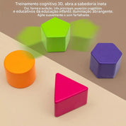 Cubo Sensorial Montessori Desenvolvimento Motor e Cognitivo