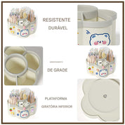 Suporte Infantil Giratório para Lápis Canetas - Organização e Estilo